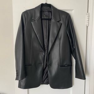 Zara Leather Blazer